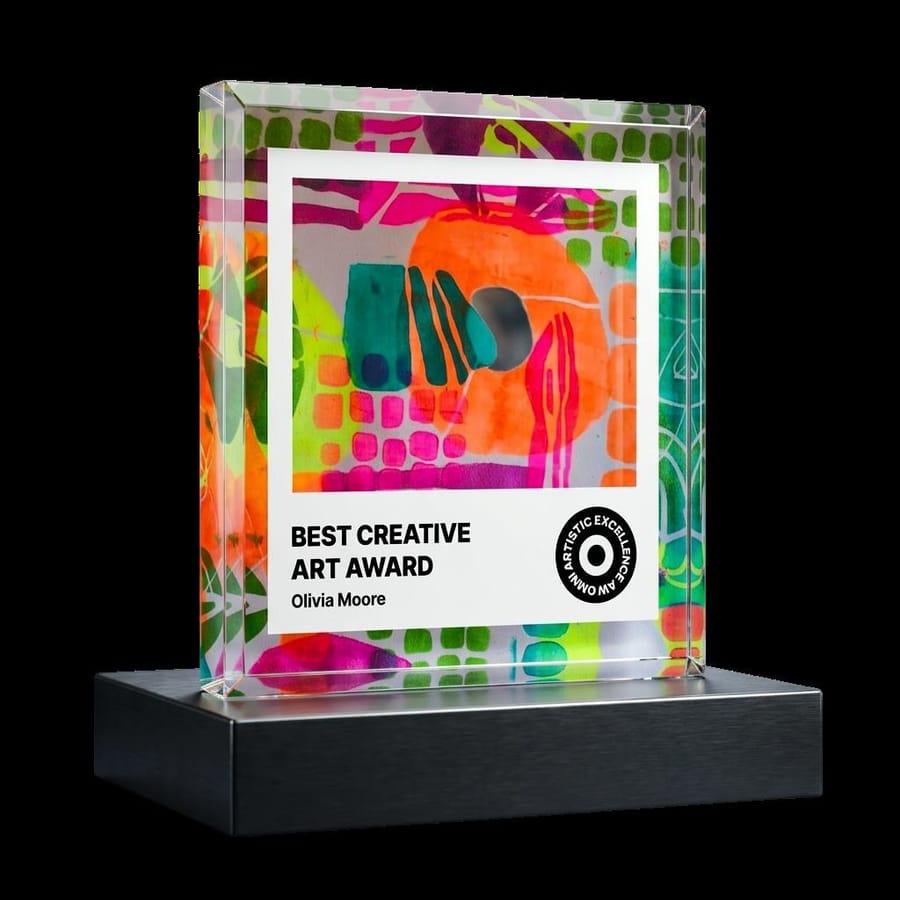 Troféu de acrílico impresso em cores